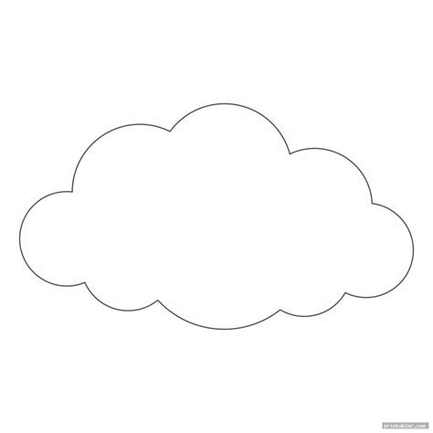 a cloud outline on a white background