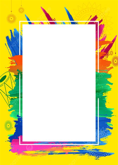 Holi Festival Background Square Colorful Border Wallpaper Image For ...