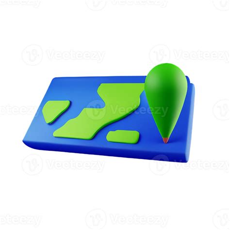 map 3d rendering icon illustration 28713472 PNG