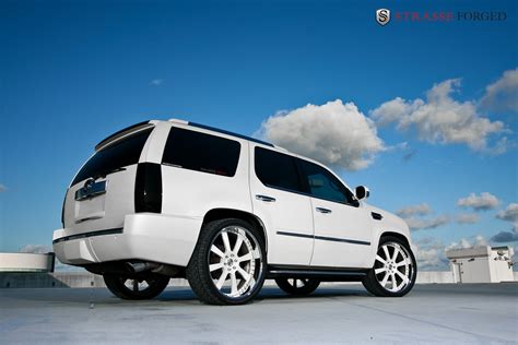 Strasse Forged Matte White Cadillac Escalade - Honda Accord Forum : V6 Performance Accord Forums