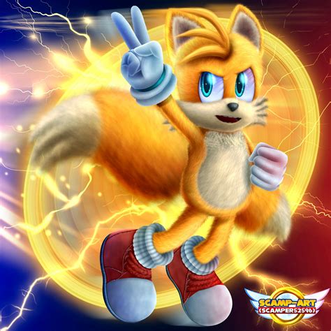 Movie Tails Tails the Fox Sonic Art Sega Art Digital Art Canvas Prints ...