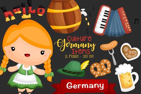 Germany Culture Clipart - Germany Food and Beverage Clip Art – inkleystudio