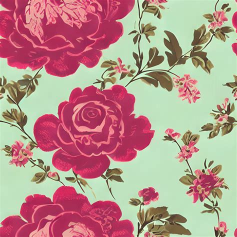 Vintage Floral Wallpaper · Creative Fabrica