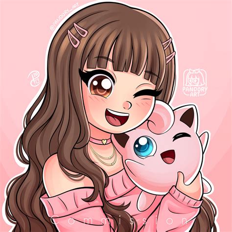 Anime Girl with Jigglypuff by PandoryArt on DeviantArt