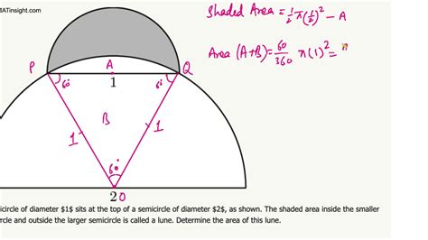 Geometry- Two Semicircle Problem-Shaded Area calculation - YouTube