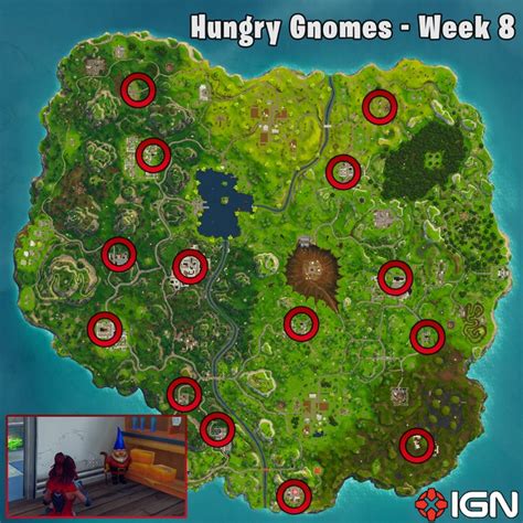 Week 8 Challenges - Hungry Gnome Locations and Bear, Crater, and Refrigerator Map - Season 4 ...