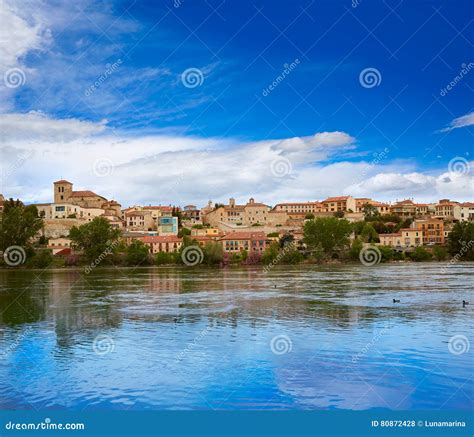 Zamora Skyline and Duero River in Spain Stock Photo - Image of ancient ...