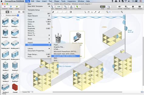 Create a Visio Wireless Network Diagram | ConceptDraw HelpDesk