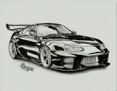 Toyota Supra Drawing at PaintingValley.com | Explore collection of ...