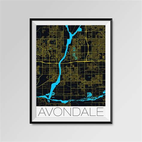 AVONDALE Arizona Map Avondale City Map Print Avondale Map | Etsy