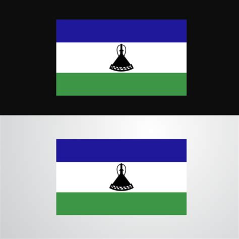 Lesotho Flag banner design 14350671 Vector Art at Vecteezy