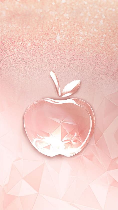 Artstation - cute rose gold crystal apple, rucha rane | Gold wallpaper ...