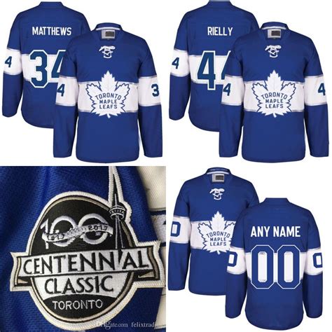 Discount Custom 2017 Centennial Classic Toronto Maple Leafs Jersey ...