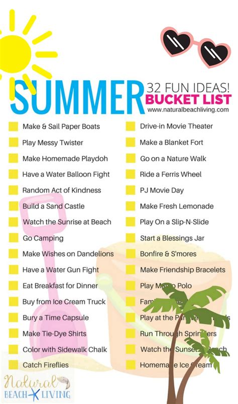 Awesome Summer Bucket List Ideas for Kids (Free Printable) - Natural ...