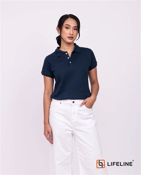 New Lifeline Women's Poloshirt (Navy Blue) For Sale - Lifeline Shirts