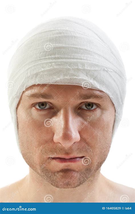 Bandage on wound head stock image. Image of accident - 16405829