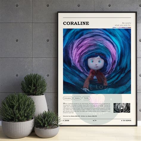 Coraline Movie Poster / Coraline Poster / Modern Art Print / - Etsy