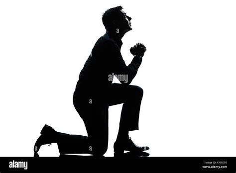 Kneeling Man Praying Silhouette