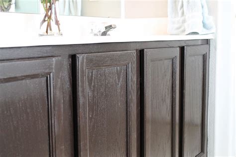 Gray Gel Stain Over Honey Oak Cabinets | www.stkittsvilla.com