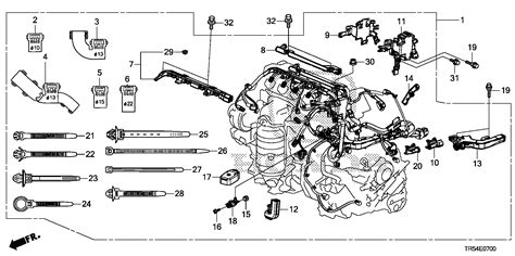 Honda Civic Wire harness, engine. Electrical - 32110-R1Z-A50 | Honda Wholesale Parts Online, San ...