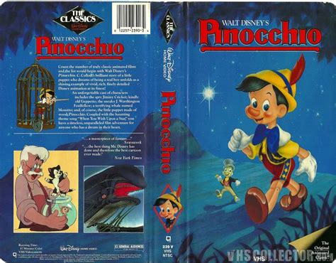 PINOCCHIO VHS Cover (1985) | Dvd cover design, Book cover design ...