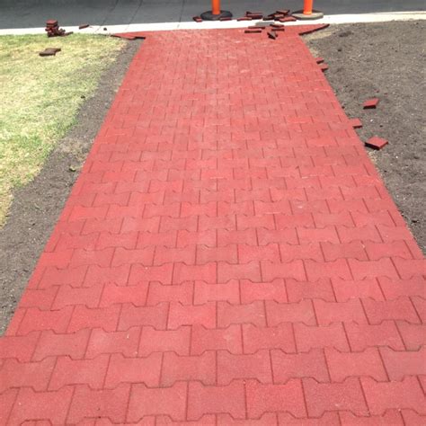 23mm Whole Color Red Rubber Paver - Buy Dogbone rubber mat Rubber Paver, Walk Road Rubber Pavers ...