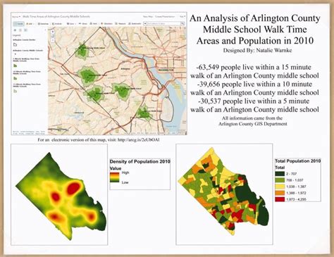 An analysis of Arlington County Middle School walk time areas and ...