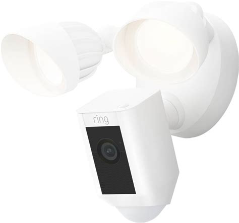 Ring Floodlight Cam Plus Outdoor Wired 1080p Surveillance Camera White ...