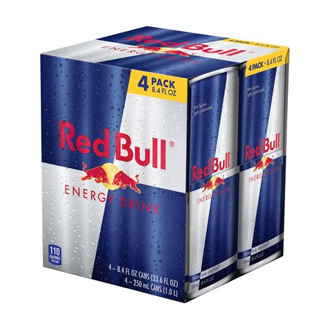 Red Bull Energy Drink, 8.4 Fl Oz (4 pack) - Walmart.com - Walmart.com