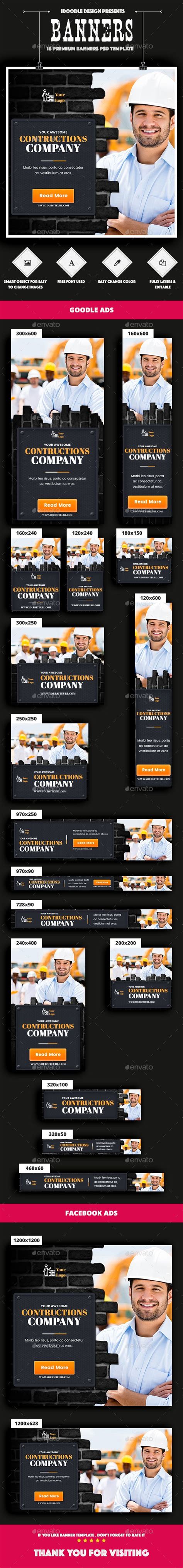 Construction Banners Ads | Banner ads, Banner advertising, Multipurpose banner