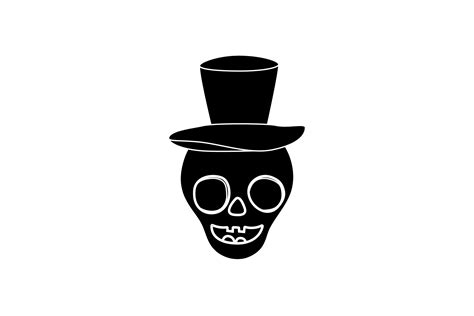 Halloween Skull with Hat Silhouette Graphic by fadhiesstudio · Creative ...