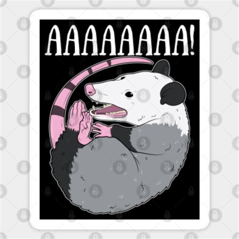 AAAAAA Screaming Possum Meme Funny Trash Dead Opossum - Screaming ...