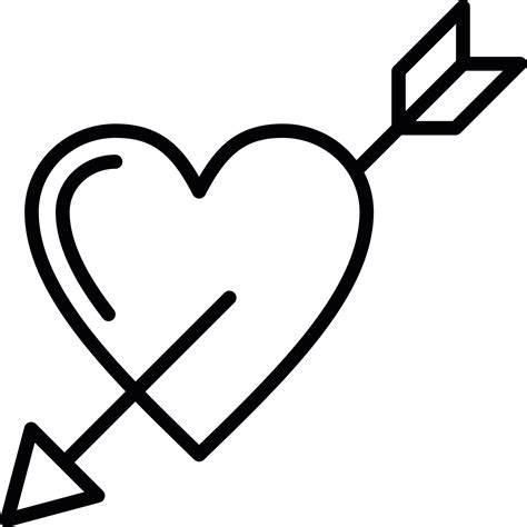 Heart Arrow Vector Icon 14695526 Vector Art at Vecteezy