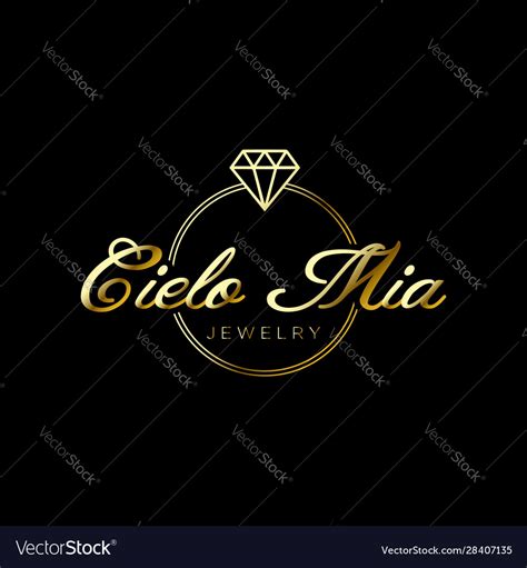 Elegant logo for jewelry company beauty Royalty Free Vector