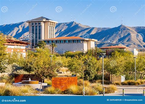 Sunny Exterior View of the College of Education of the University of Texas at El Paso Editorial ...