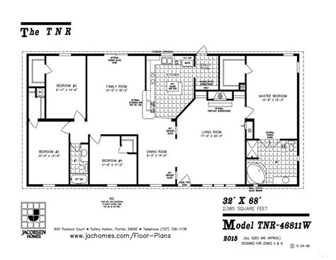 TNR-46811W Mobile Home Floor Plan - Ocala Custom Homes