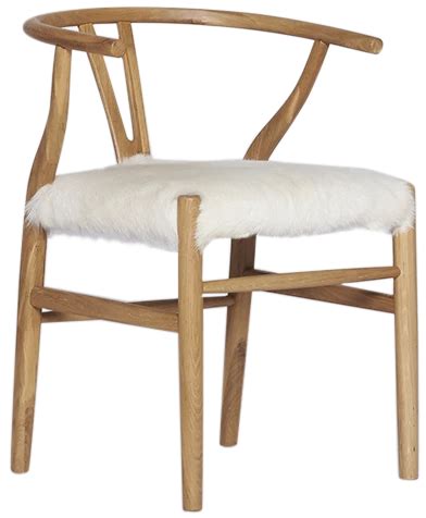 Crane Chair – Oak/White Fur in 2021 | Fur dining chair, Oak dining chairs, Classic dining chair