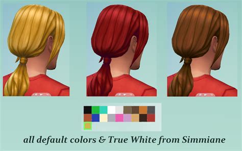 Mod The Sims - Long Ponytail for men