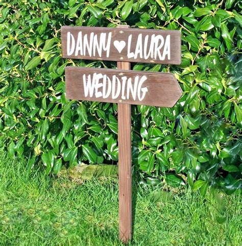 Wedding Welcome Sign Personalised Rustic Wedding Sign post Wood Handmade | eBay | Wooden wedding ...