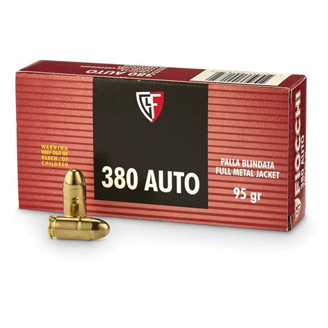 Fiocchi Pistol .380 ACP 95 Grain FMJ Ammo, 1,000 rounds - 635662, .380 ACP Ammo at Sportsman's Guide