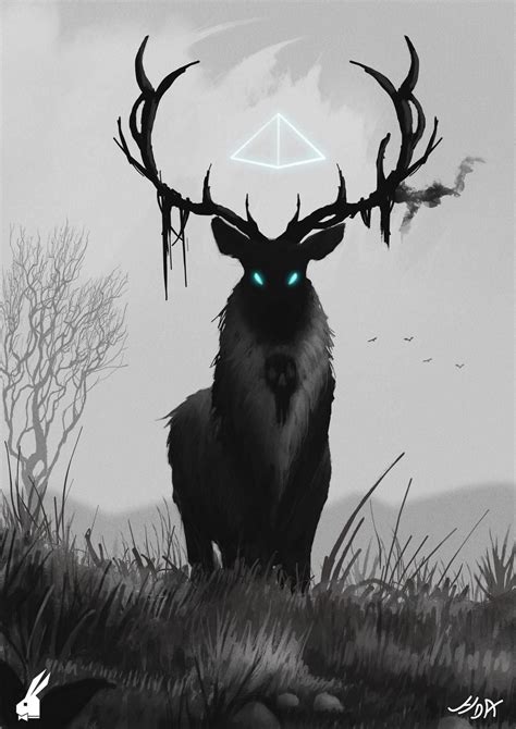 Deer by hunky-dory-artist on DeviantArt | Mythical creatures art, Fantasy creatures art, Dark ...