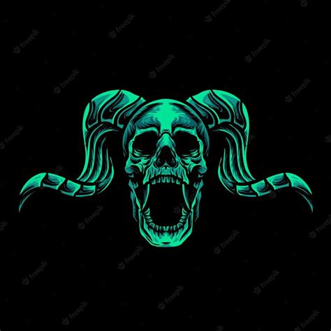 Premium Vector | Skull demon vector illustration