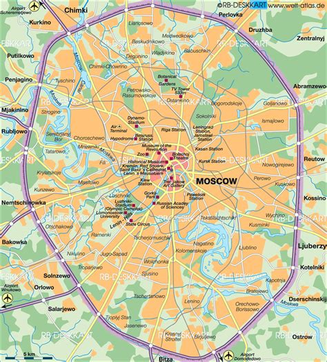 Moscow Map - ToursMaps.com