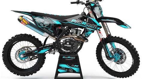 Custom dirt bike Graphics kit PRO RIDER DESIGN CA34X | custom-graphics-mx