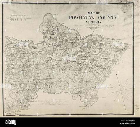 Map of Powhatan County, Virginia Stock Photo - Alamy