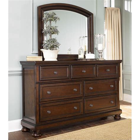 B697-36 Ashley Furniture Porter - Rustic Brown Mirror For Dresser