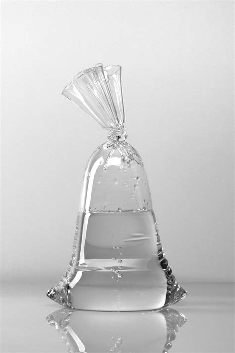 Dylan Martinez - Small Glass Water Bag - Hyperreal glass sculpture For Sale at 1stDibs