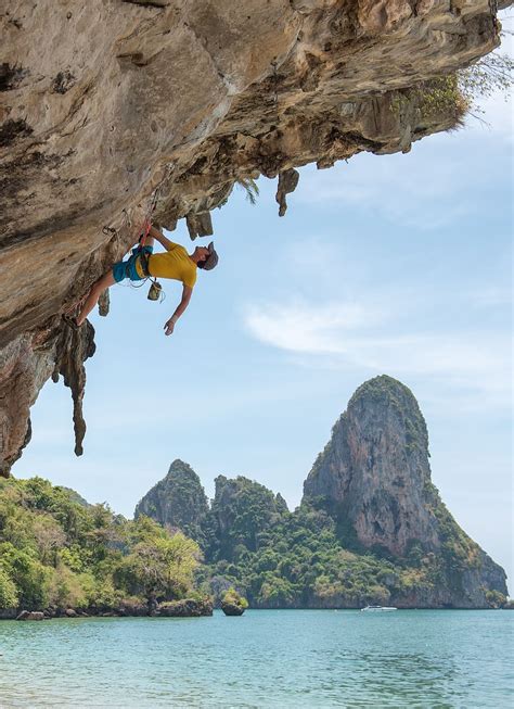 HD wallpaper: thailand, tonsai, ao nang, beach, rock climbing, railay ...