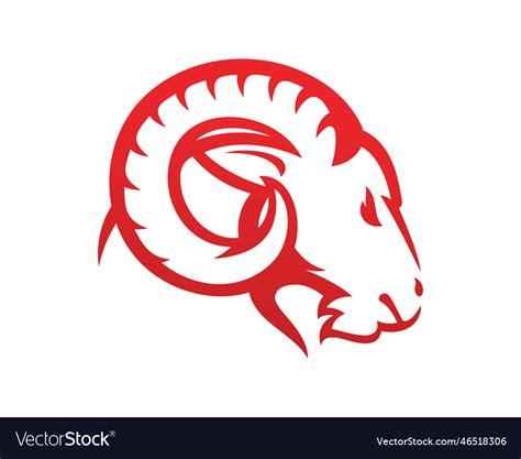 Great ram head logo Royalty Free Vector Image - VectorStock