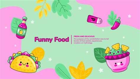 Edit this Cute Hand-drawn Funny Food YouTube Banner design for free